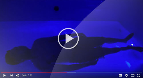 Close-up view of Sensory deprivation float session